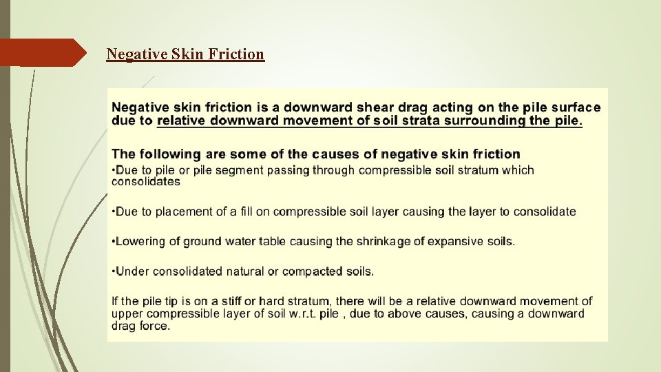 Negative Skin Friction 