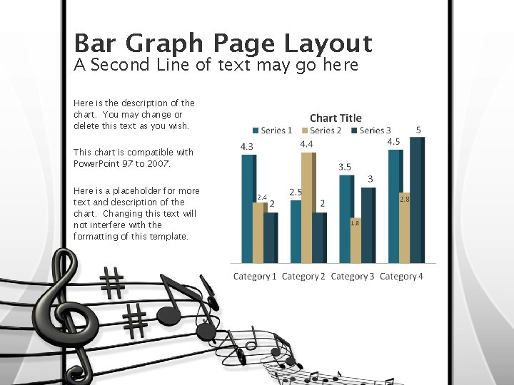 Bar Graph Page Layout A Second Line of text may go here Here is