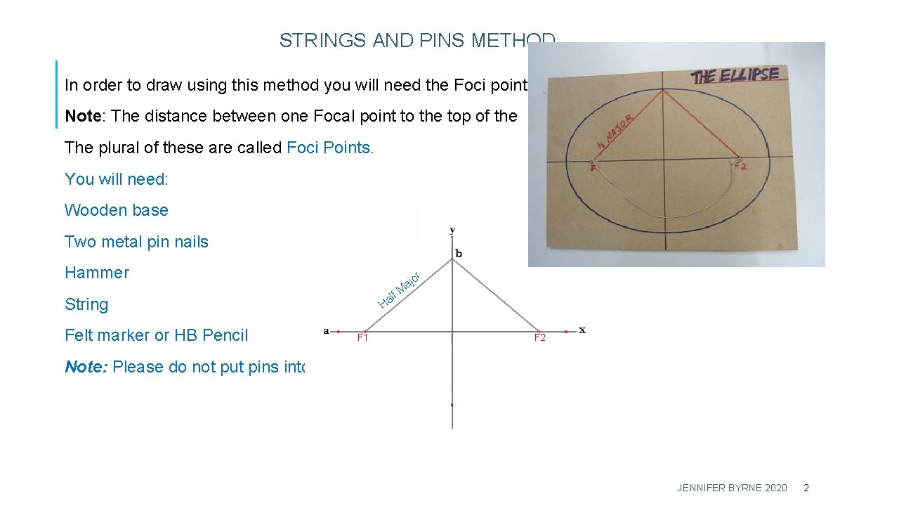 STRINGS AND PINS METHOD In order to draw using this method you will need STRINGS AND PINS METHOD In order to draw using this method you will need