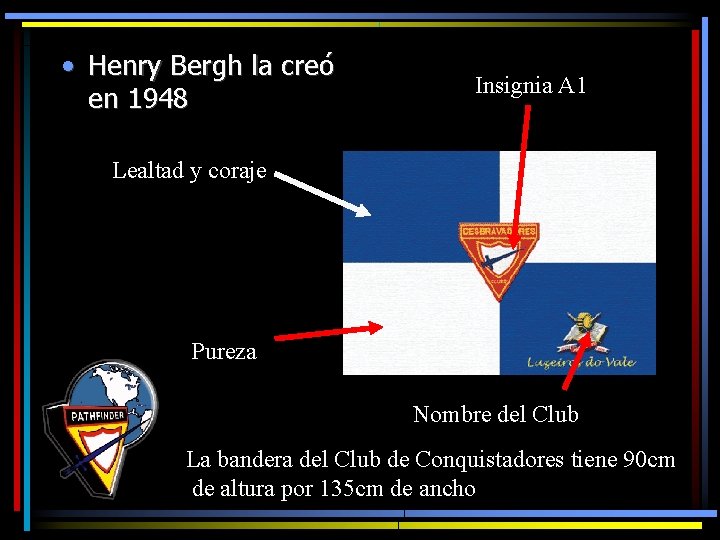  • Henry Bergh la creó en 1948 Insignia A 1 Lealtad y coraje