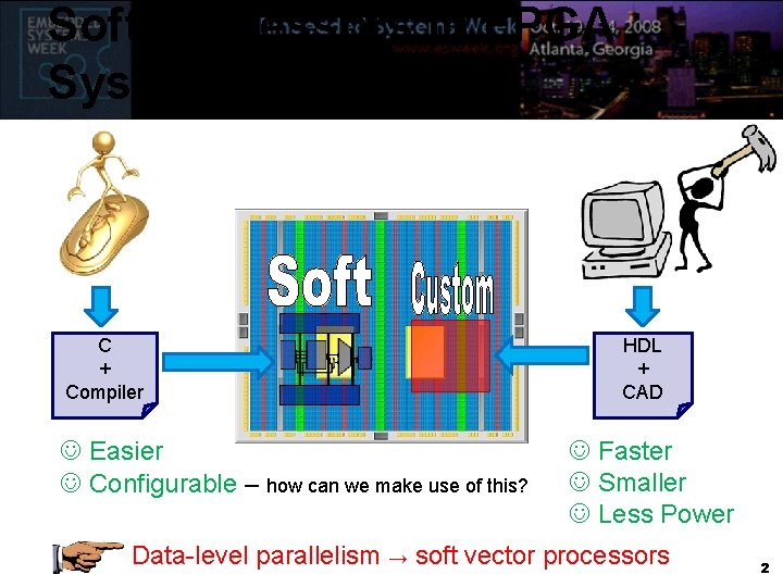 Soft Processors in FPGA Systems C + Compiler Easier Configurable – how can we