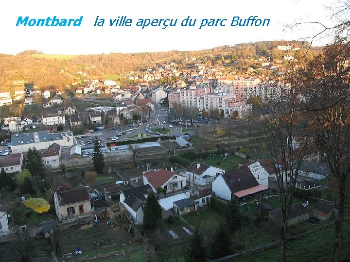 Montbard la ville aperçu du parc Buffon 