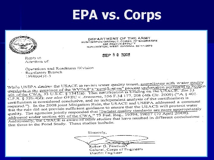 EPA vs. Corps 