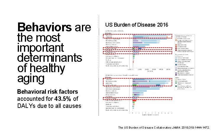 Behaviors are the most important determinants of healthy aging US Burden of Disease 2016