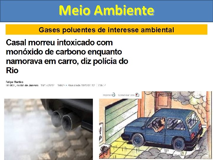 Meio Ambiente Gases poluentes de interesse ambiental 