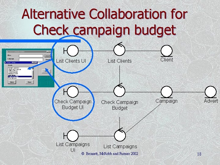 Alternative Collaboration for Check campaign budget List Clients Client Check Campaign Budget UI Check
