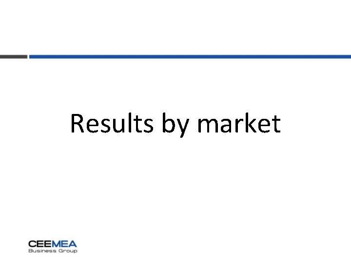 Results by market 