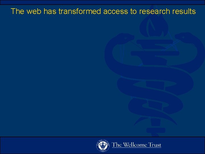 The web has transformed access to research results 