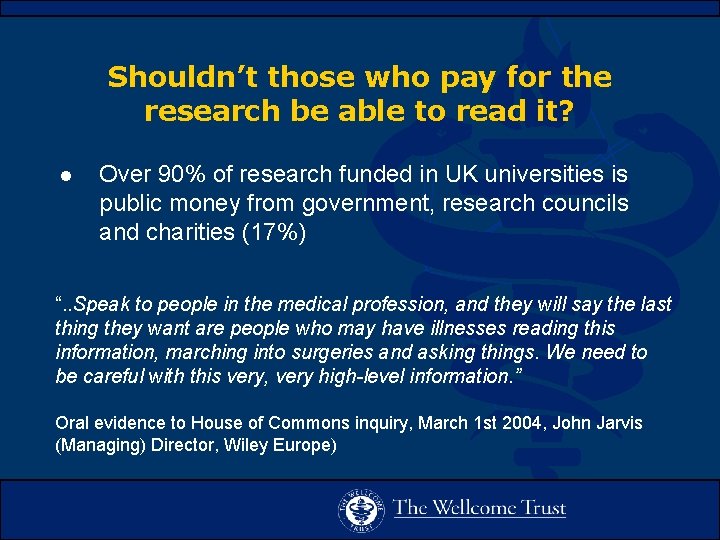 Shouldn’t those who pay for the research be able to read it? l Over