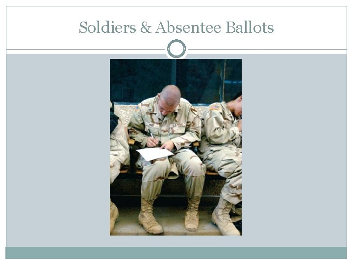 Soldiers & Absentee Ballots 