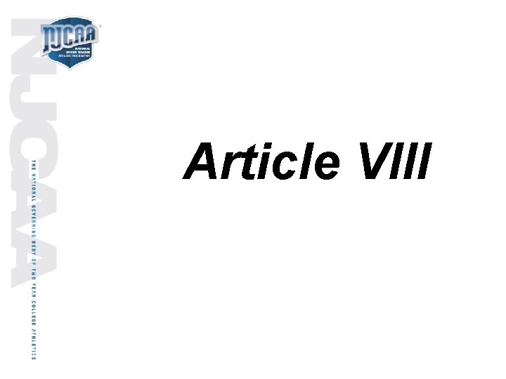 Article VIII 