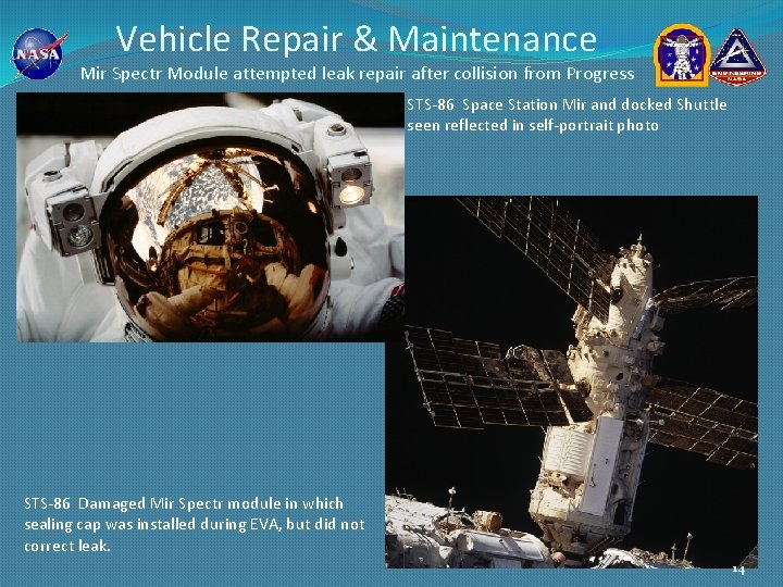 Vehicle Repair & Maintenance Mir Spectr Module attempted leak repair after collision from Progress