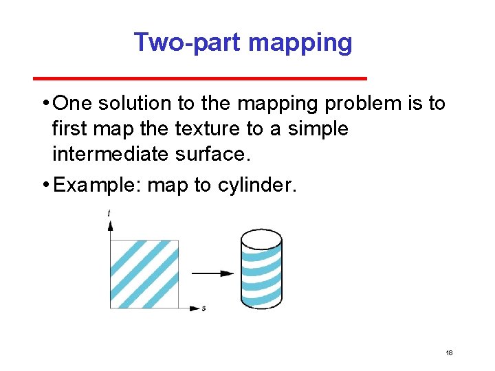 Two-part mapping • One solution to the mapping problem is to first map the