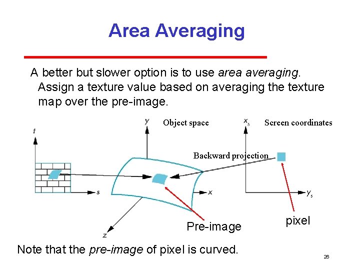 Area Averaging A better but slower option is to use area averaging. Assign a