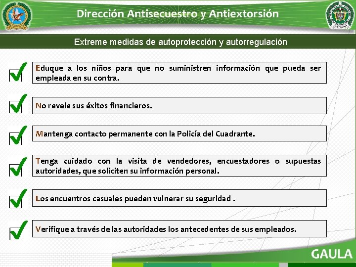 Extreme medidas de autoprotección y autorregulación Eduque a los niños para que no suministren
