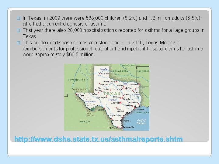 In Texas in 2009 there were 538, 000 children (8. 2%) and 1. 2