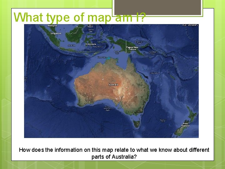 What type of map am I? How does the information on this map relate