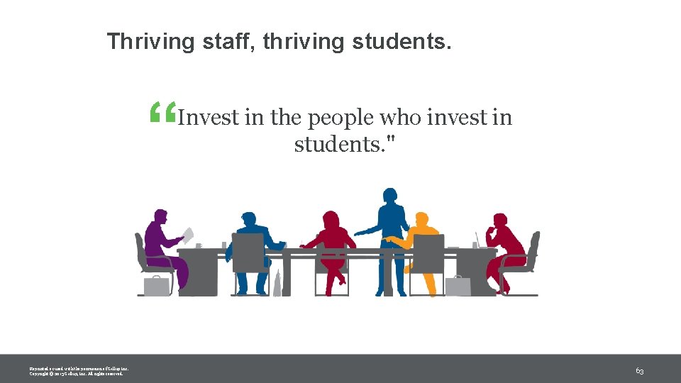 Thriving staff, thriving students. “ Invest in the people who invest in students. " Thriving staff, thriving students. “ Invest in the people who invest in students. "
