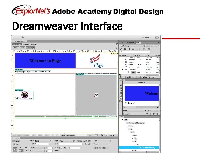 Dreamweaver Interface 