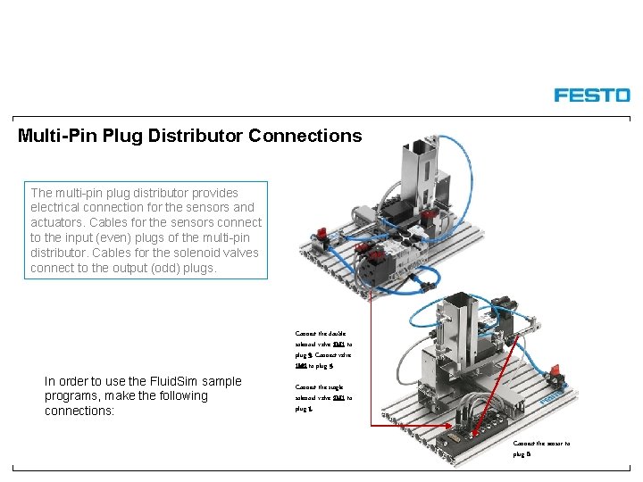 Multi-Pin Plug Distributor Connections The multi-pin plug distributor provides electrical connection for the sensors