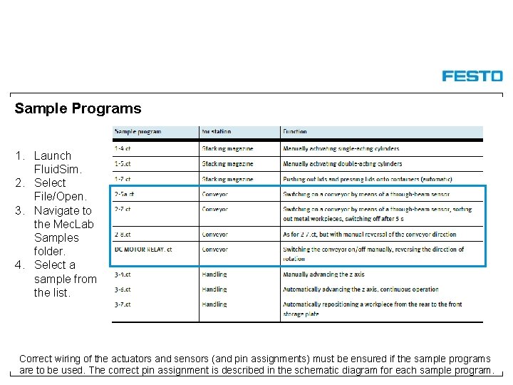 Sample Programs 1. Launch Fluid. Sim. 2. Select File/Open. 3. Navigate to the Mec.