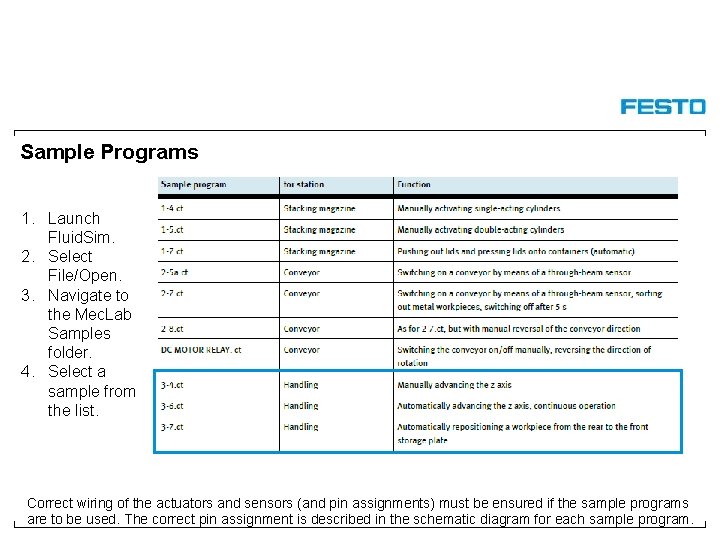 Sample Programs 1. Launch Fluid. Sim. 2. Select File/Open. 3. Navigate to the Mec.