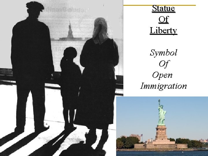 Statue Of Liberty Symbol Of Open Immigration 