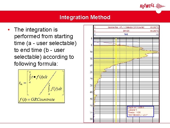 Integration Method • The integration is performed from starting time (a - user selectable) Integration Method • The integration is performed from starting time (a - user selectable)