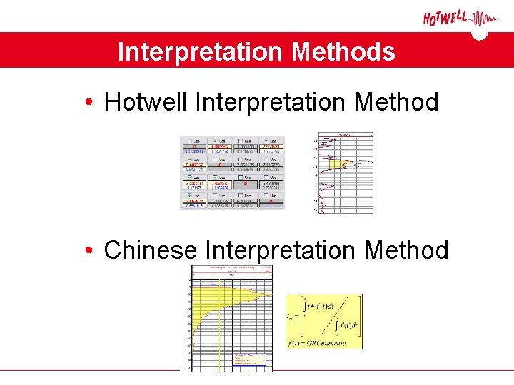 Interpretation Methods • Hotwell Interpretation Method • Chinese Interpretation Method Interpretation Methods • Hotwell Interpretation Method • Chinese Interpretation Method
