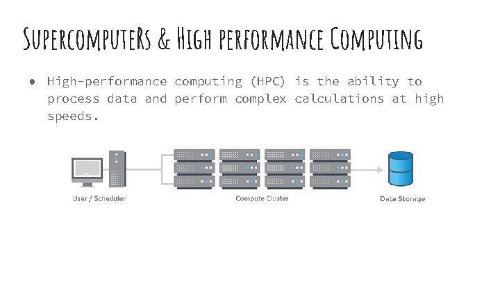 Supercompute. Rs & High performance Computing ● High-performance computing (HPC) is the ability to Supercompute. Rs & High performance Computing ● High-performance computing (HPC) is the ability to