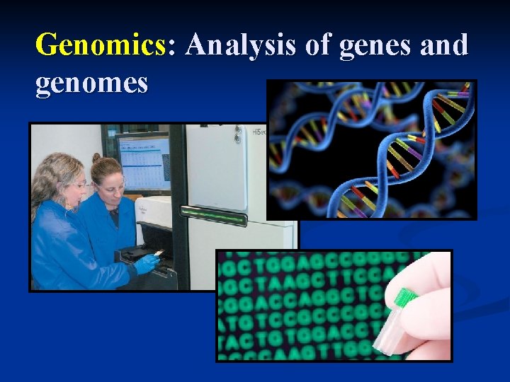 Genomics: Analysis of genes and genomes 