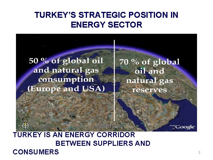 TURKEY’S STRATEGIC POSITION IN ENERGY SECTOR TURKEY IS AN ENERGY CORRIDOR BETWEEN SUPPLIERS AND