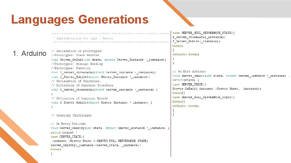 Languages Generations 1. Arduino Languages Generations 1. Arduino