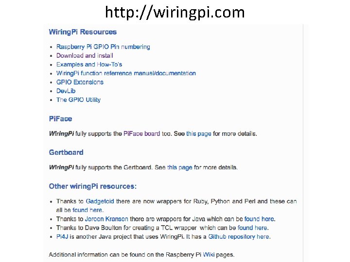 http: //wiringpi. com 