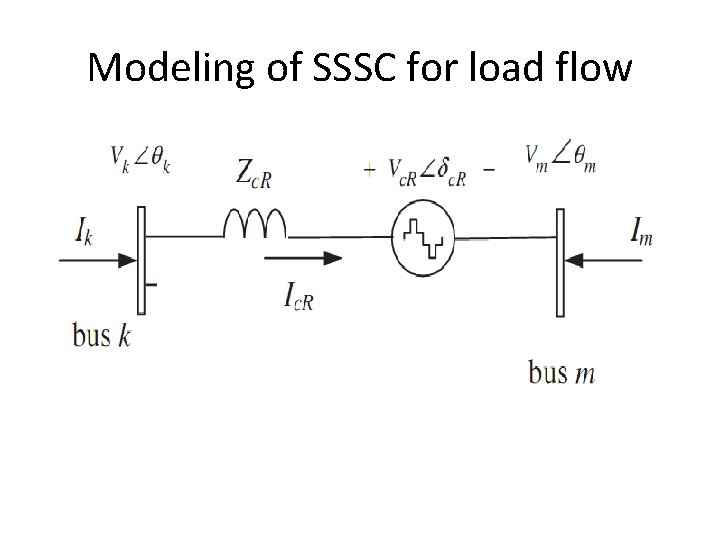 Modeling of SSSC for load flow Modeling of SSSC for load flow