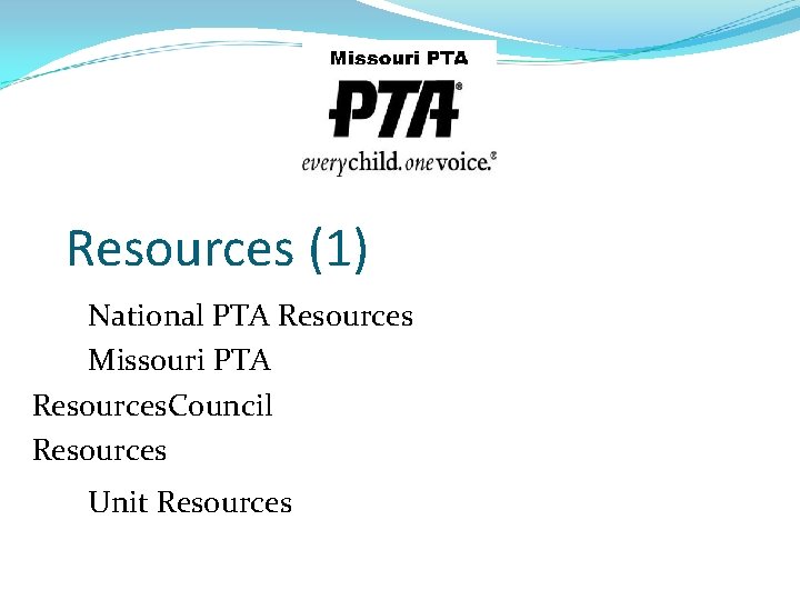 Presidents Workshop Missouri PTA Basic Training Camp 2014