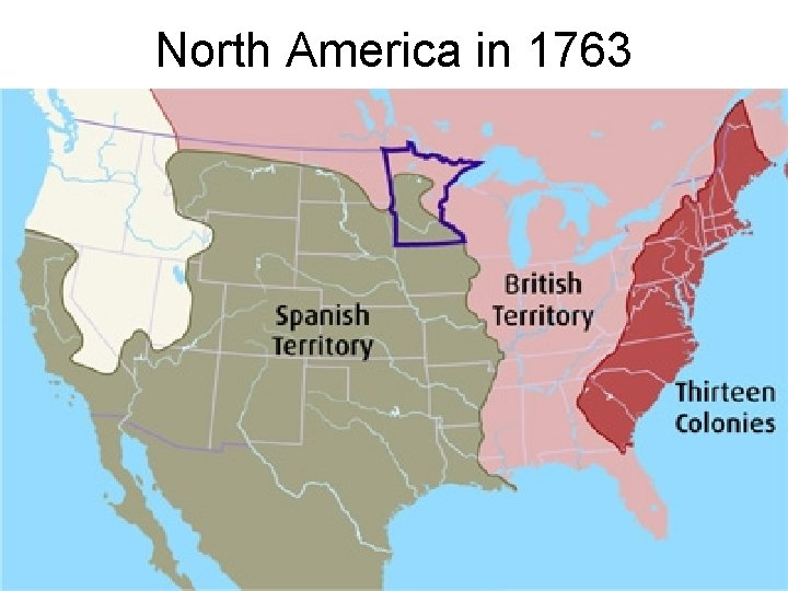 North America in 1763 