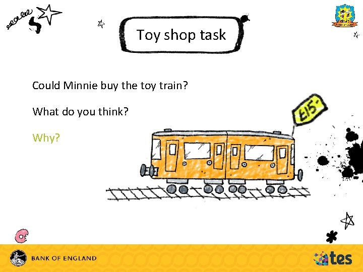 Toy shop task Could Minnie buy the toy train? What do you think? Why?