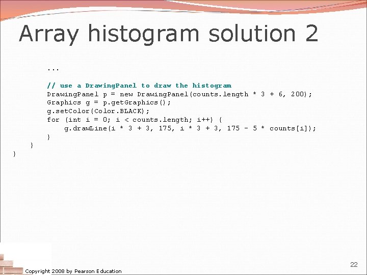 Array histogram solution 2. . . // use a Drawing. Panel to draw the Array histogram solution 2. . . // use a Drawing. Panel to draw the