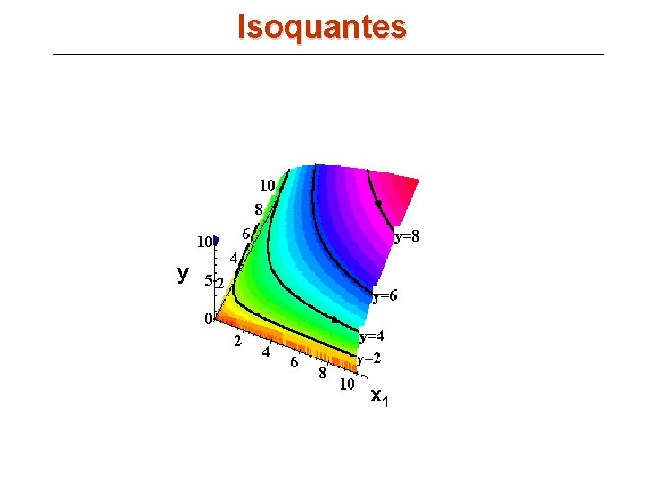 Isoquantes y x 1 