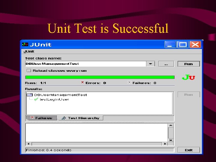 Unit Test is Successful 