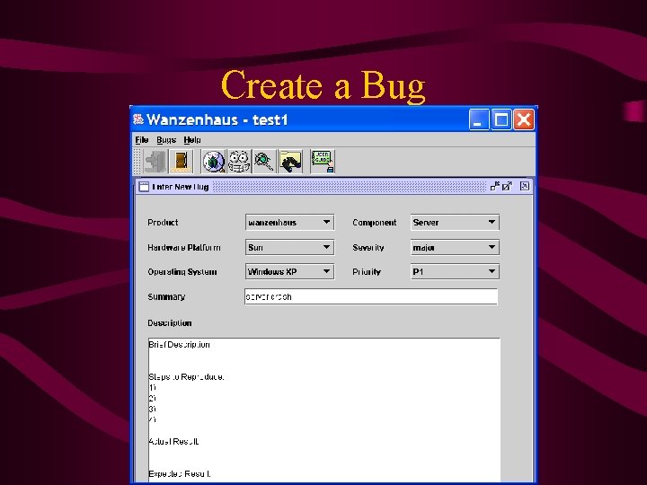 Create a Bug 