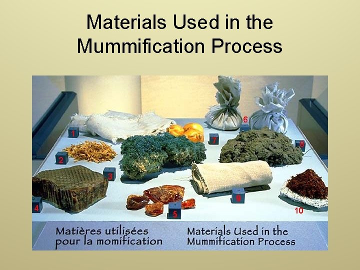 Materials Used in the Mummification Process 