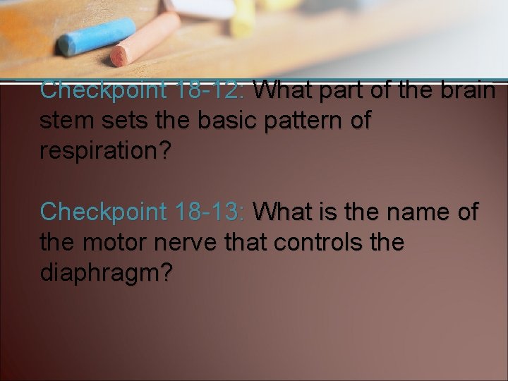 Checkpoint 18 -12: What part of the brain stem sets the basic pattern of