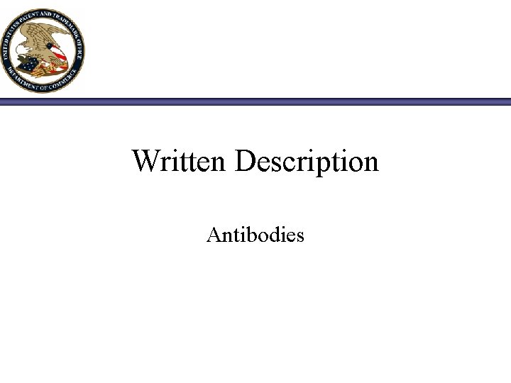 Written Description Antibodies 