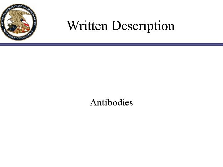 Written Description Antibodies 