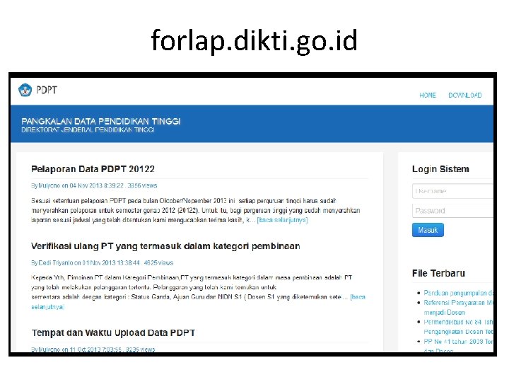 forlap. dikti. go. id 