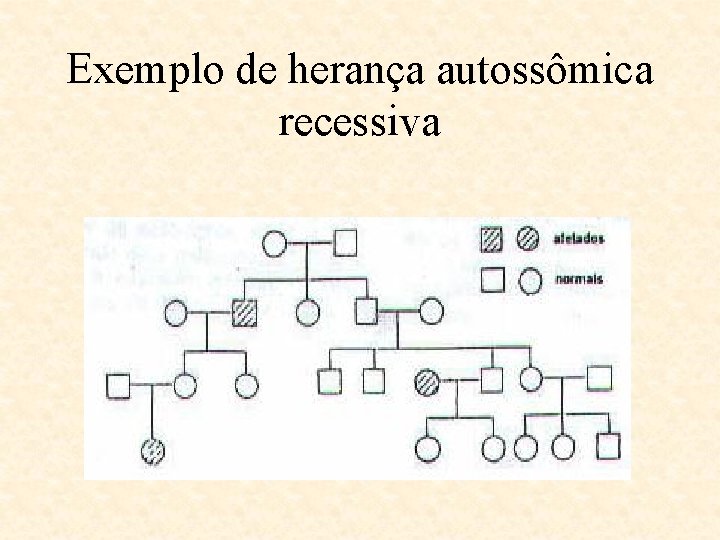 Exemplo de herança autossômica recessiva 