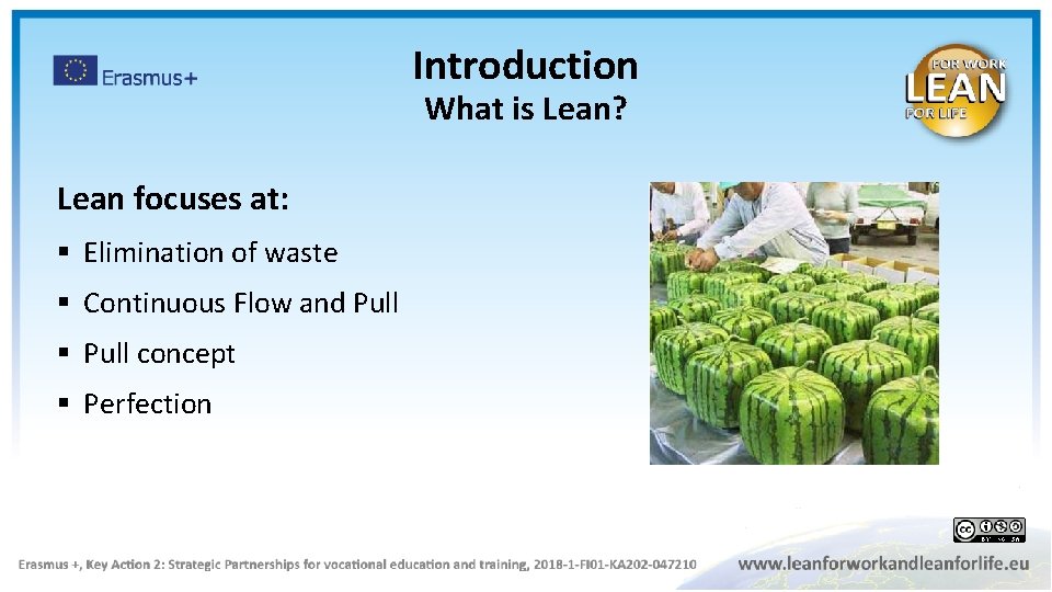 Introduction What is Lean? Lean focuses at: § Elimination of waste § Continuous Flow