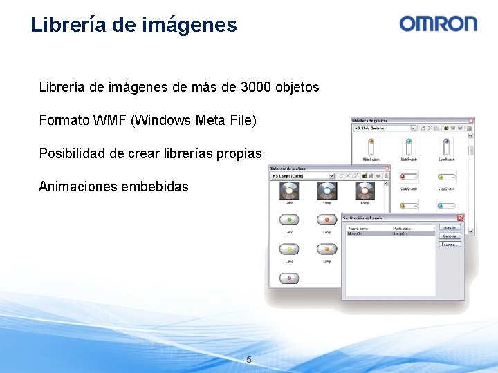 Librería de imágenes de más de 3000 objetos Formato WMF (Windows Meta File) Posibilidad